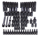 3/8-in & 1/2-in Drive Professional Grade Impact Socket Set, 83-pc, CRMO