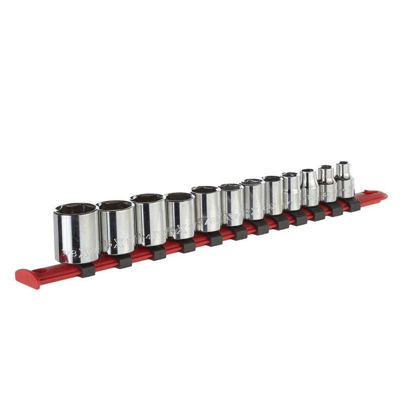 3/8-in Drive Regular Socket Set 12-pc, SAE, CRV, Nickel-Chrome Plating E8886