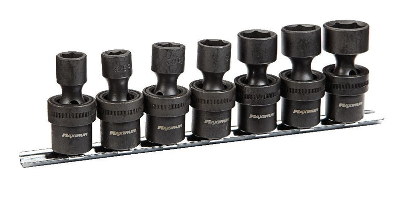 3/8-in Drive Swivel Impact Socket Set, 7-pc, SAE, CRMO M514