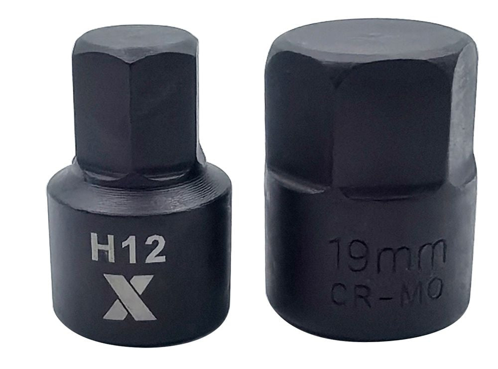 9 Piece Impact Stubby Bit Socket Rail Hex Metric