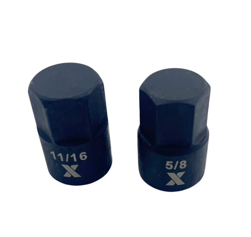 9 Piece Impact Stubby Bit Socket Rail Hex SAE W2116