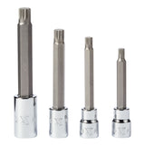 Extra Long Shank Triple Square Bit Socket Set, 4-pc