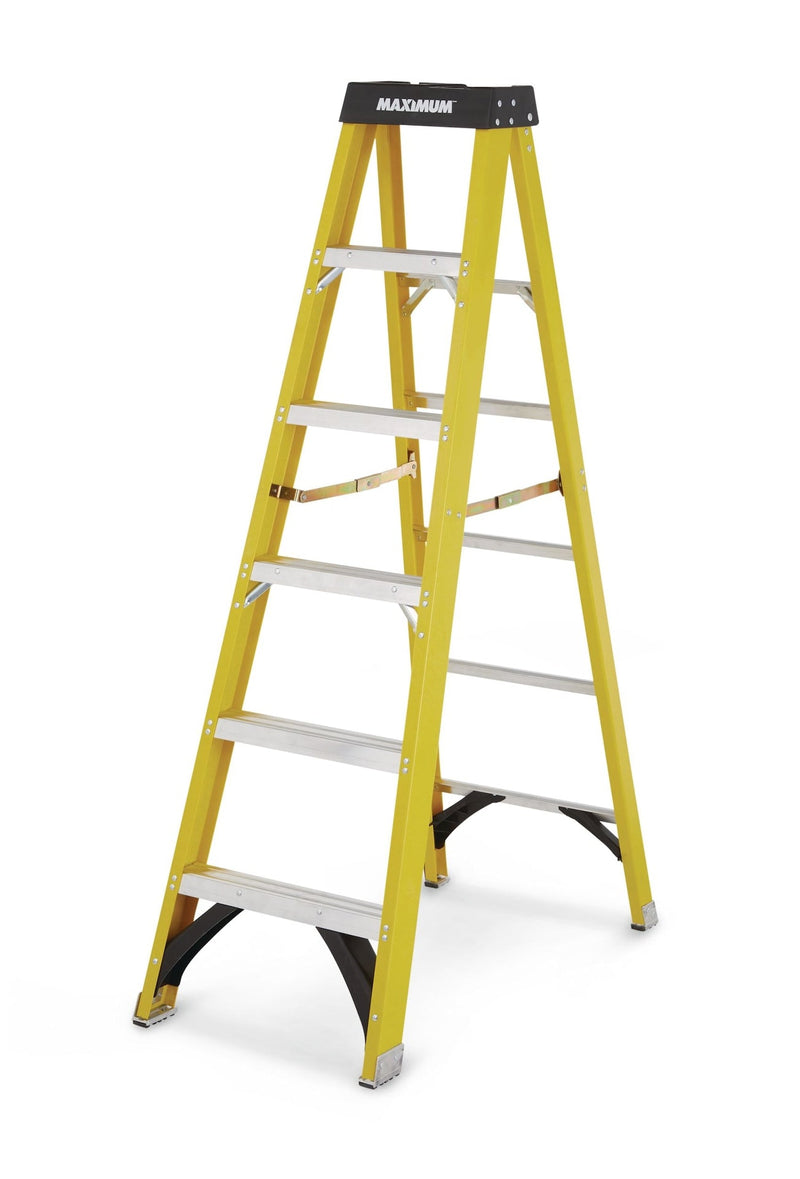 Grade 1A Fibreglass Step Ladder, 300-lb 6-ft M3232