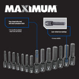 Hex Impact Socket & Bit Socket Set, 14-pc, SAE/Metric