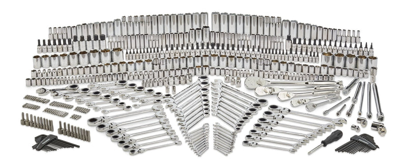 Master Socket & Wrench Set, 500-pc, CRV, Nickel-Chrome Plating J3517