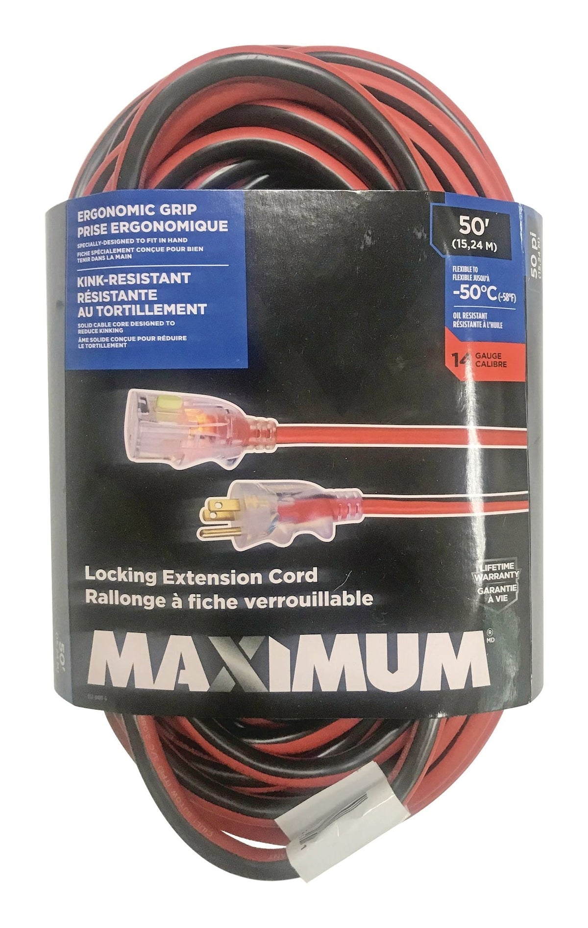 Outdoor Extension Cord with Power Indicator Light, 50-ft