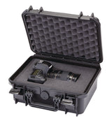 Portable IP67 Waterproof Storage Case with Foam Layers, Small, Black