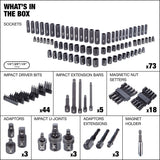Professional Grade Impact Socket Set, 150-pc, SAE / Metric, CRMO