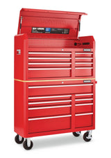 Tool Storage Cabinet, Built-In Power Bar with USB, 9-Drawer, 47-in, Red