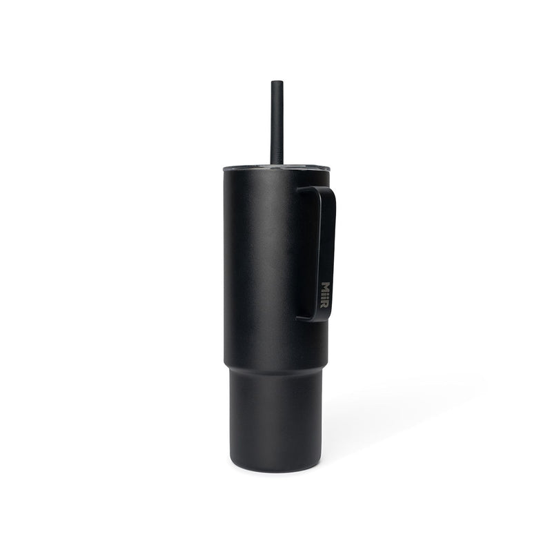 Stainless Steel Insulated All Day Straw Cup with Handle, Black, 32-oz P2829