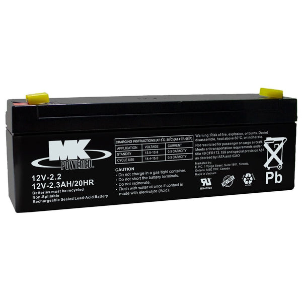 12-Volt 2.3 Ah SLA Battery, F1 Terminal U6623