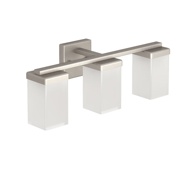 90-Degree Vanity Lighting Fixture, Brushed Nickel, 3-L Z1681
