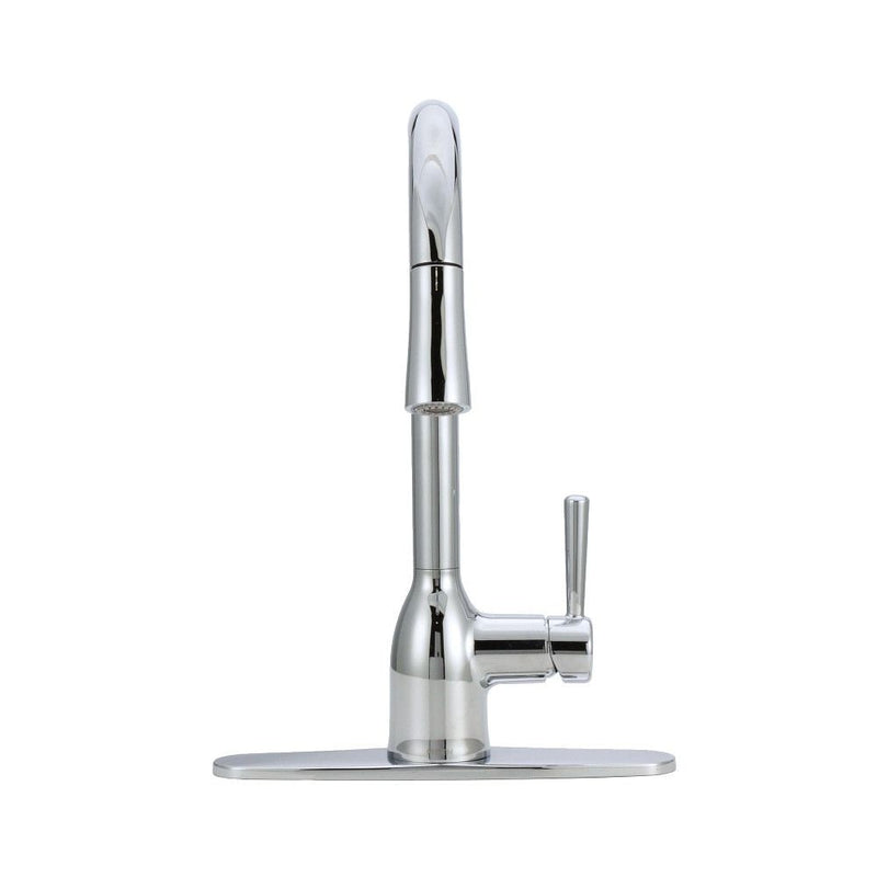Adler Single Handle Pull-Down Kitchen Faucet, Chrome T0919