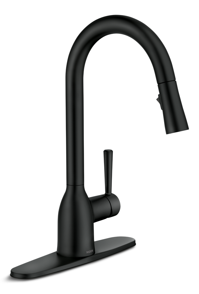 Adler Single Handle Pull-Down Kitchen Faucet, Matte Black H9064