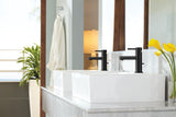 Align Single Handle Single Hole Bathroom Sink Faucet, Matte Black