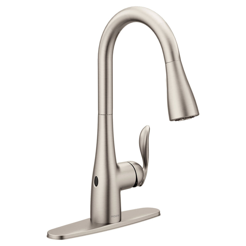 Arbor Single Handle Touchless Pull Down Spot-Resist Sprayer Kitchen Faucet with & Power Clean, Stainless Steel D9776