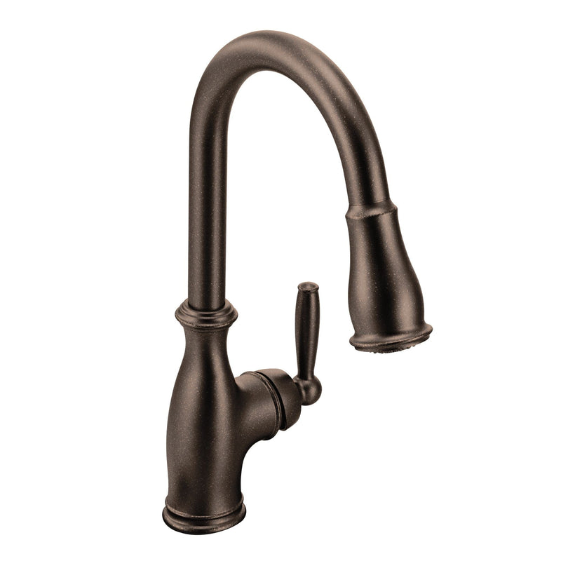 Brantford Single Handle High Arc Pull Down Kitchen Faucet with Power Clean, Oil Rubbed Bronze G6159