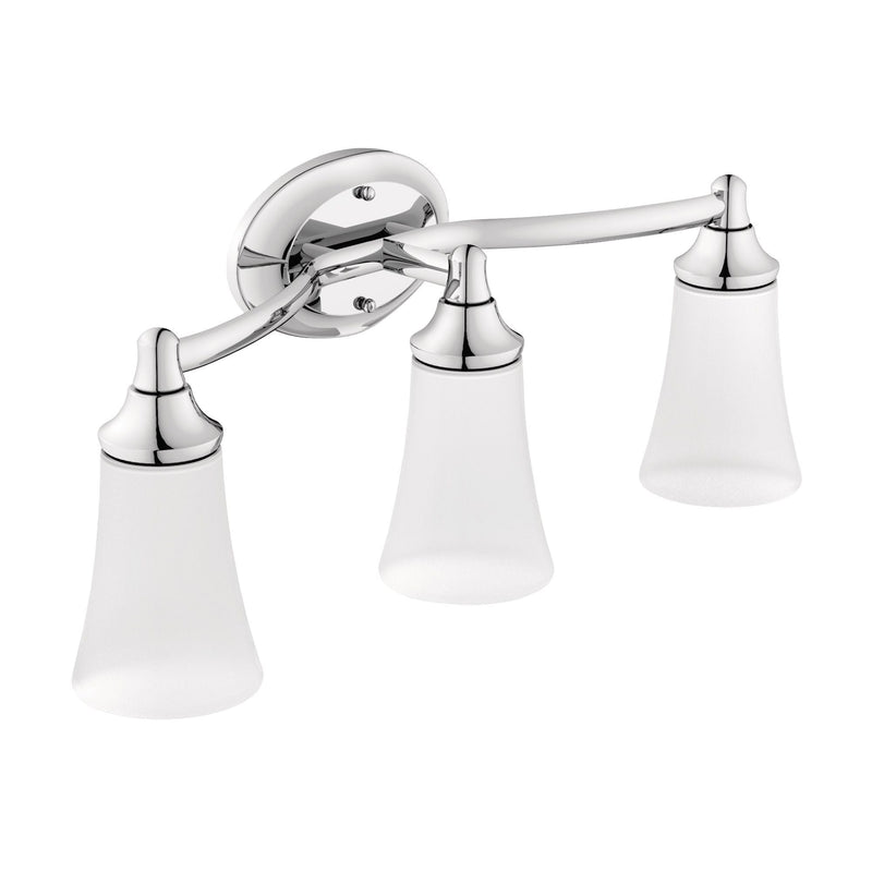 EVA 3-Light Vanity Lighting Fixture, Chrome P4406