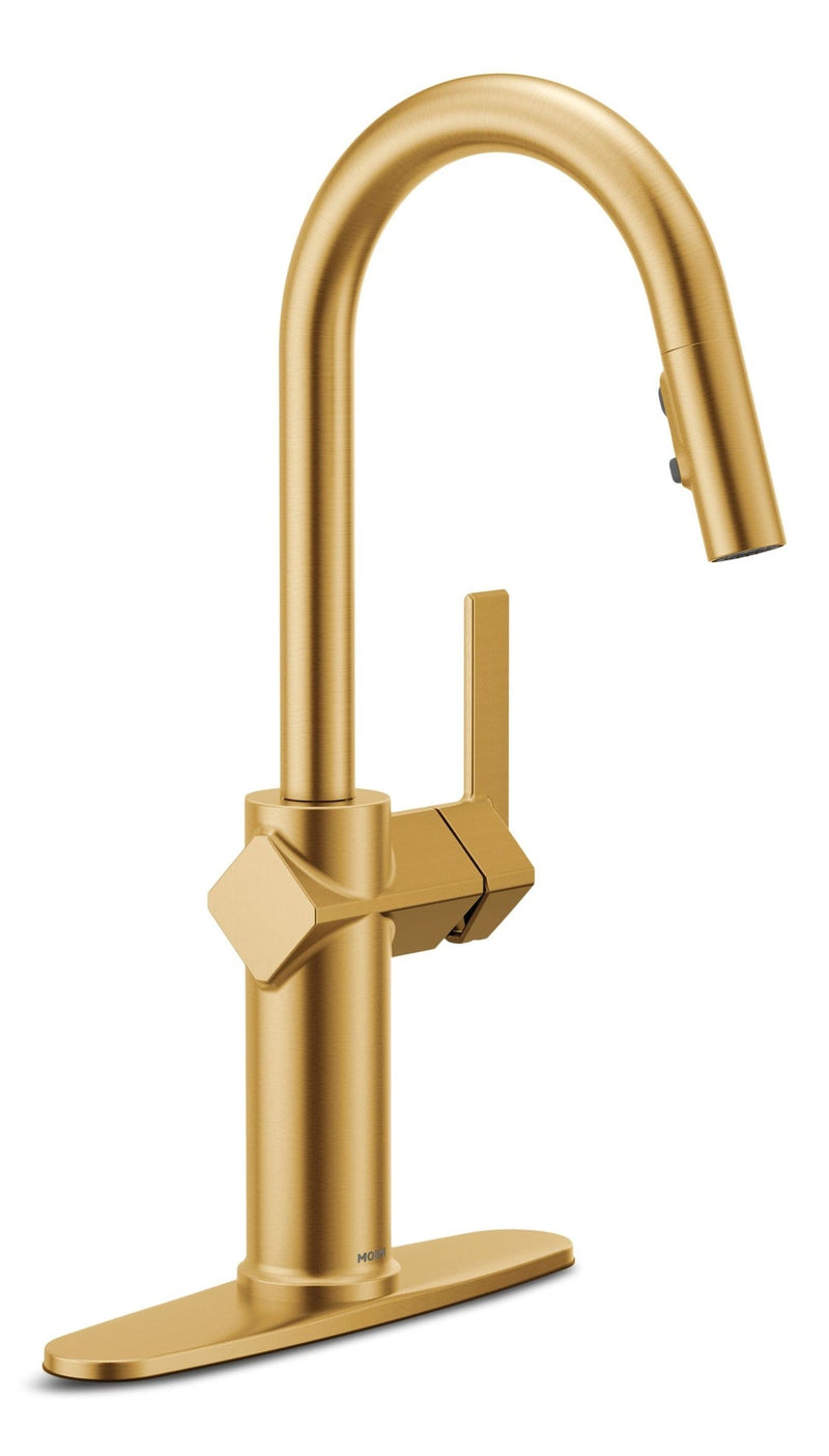 1-Handle Pull-Down Kitchen Faucet, Brushed Gold T2301