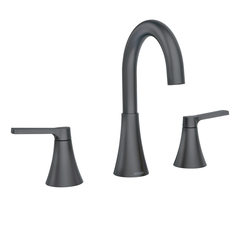 Mikah Double Handle Widspread Bathroom Faucet, Matte Black U2899