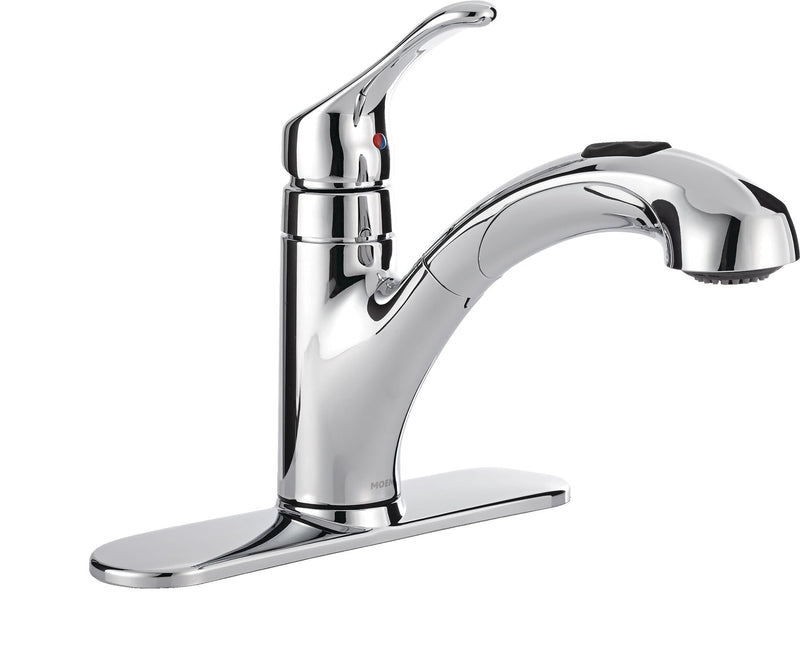 Renzo Single-Handle Pull-Out Kitchen Faucet, Chrome J7125