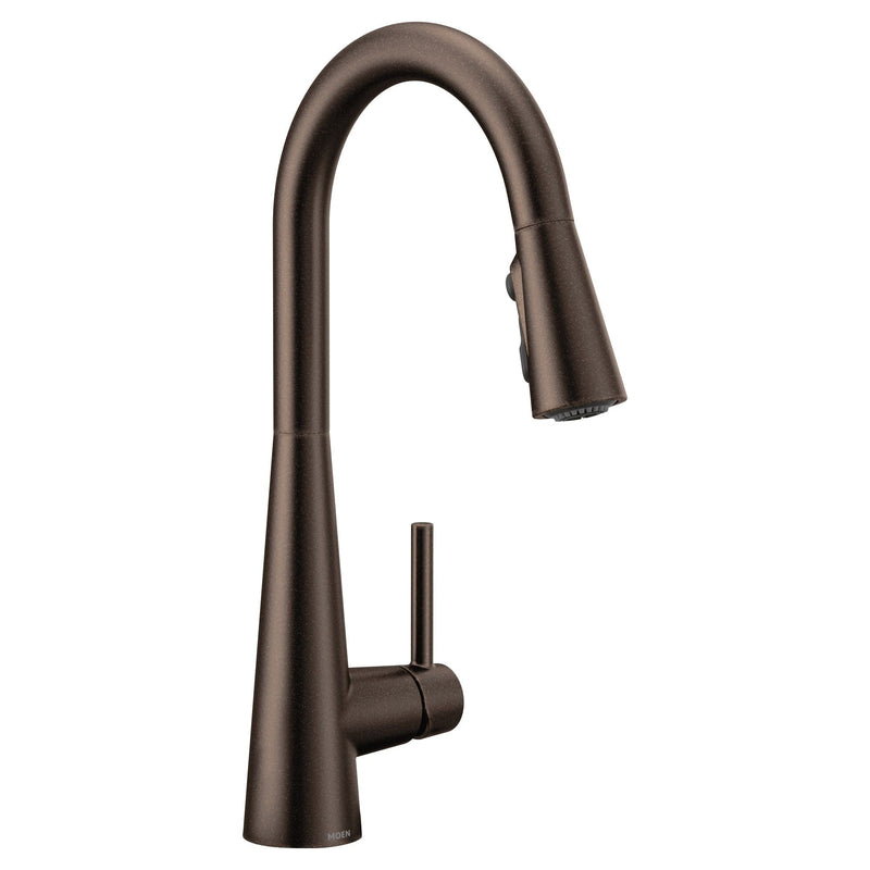 Sleek Single Handle High Arc Pull Down Kitchen Faucet, Oil Rubbed Bronze U2039