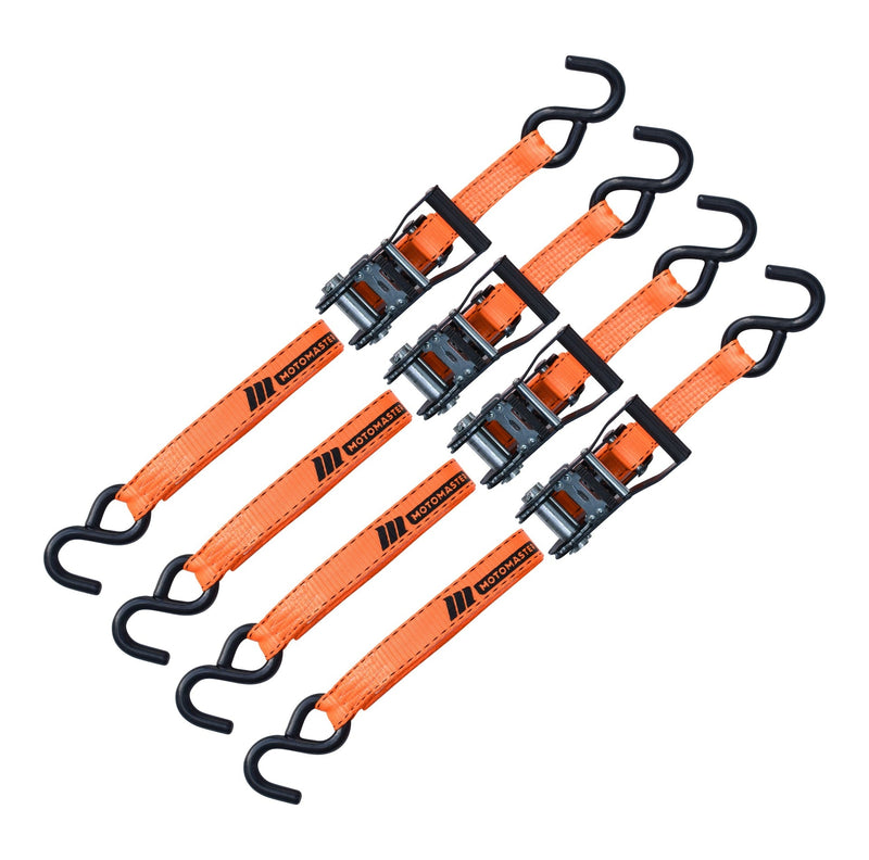 3,000-lb Heavy Duty Ratchet Tie Down Strap, Non-Padded, 1-in x 10-ft, 4-pk L7010