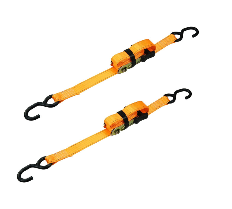 3,000-lb Heavy-Duty Sliding Ratchet Tie Down Straps, 1.25-in x 8-ft, 2-pk H2796