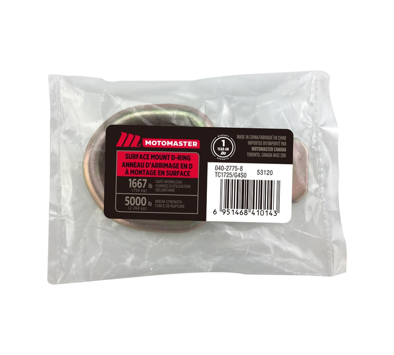 5,000-lb Medium Duty D-Ring, Surface Mountable O6803