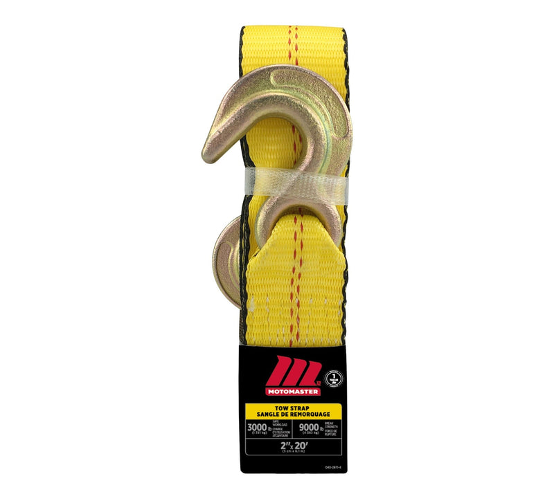 9,000-lb Tow Strap with Rust-Resistant Hooks, 2-in x 20-ft D8461