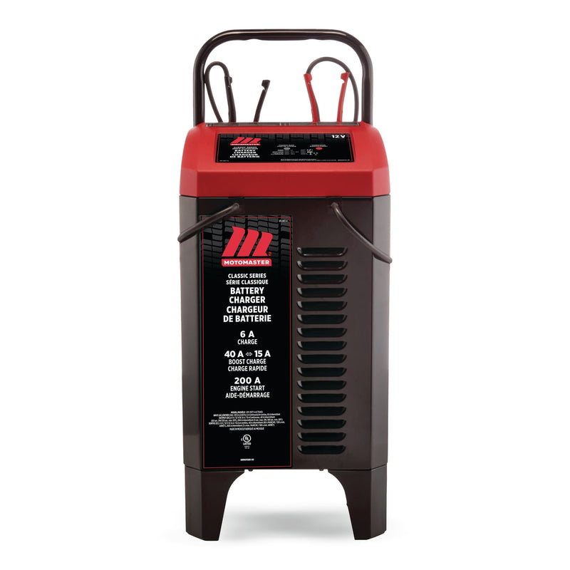 Classic Series Wheeled Smart Battery Charger, Fully Automatic, 40/15/6-Amp, 12V, with 200-Amp Engine Start P7461