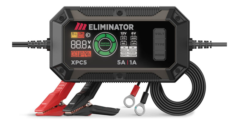 Eliminator Precision Series XPC5 Smart Battery Charger/Maintainer/Desulphator, 5/1-Amp, 6V/12V Y2641