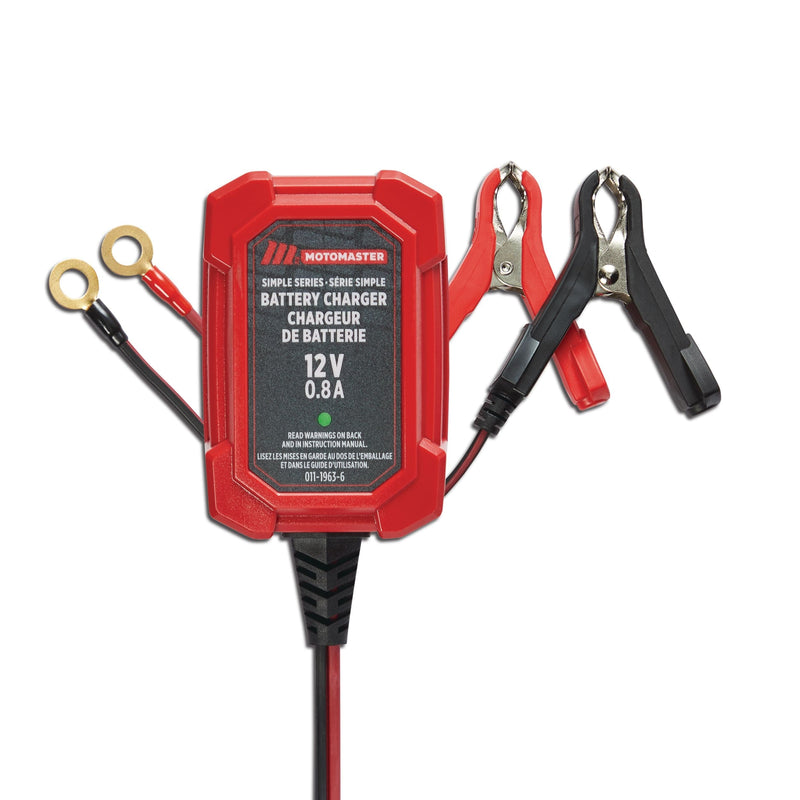 Simple Series Smart Battery Charger/Maintainer, Fully Automatic, 0.8-Amp, 12V S8604