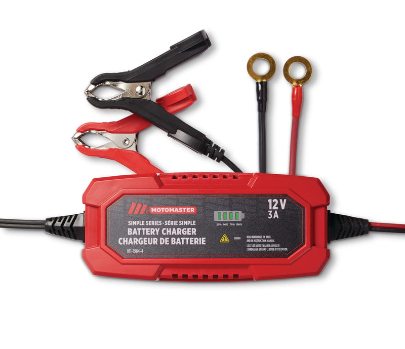 Simple Series Smart Battery Charger/Maintainer, Fully Automatic, 3-Amp, 12V G4715