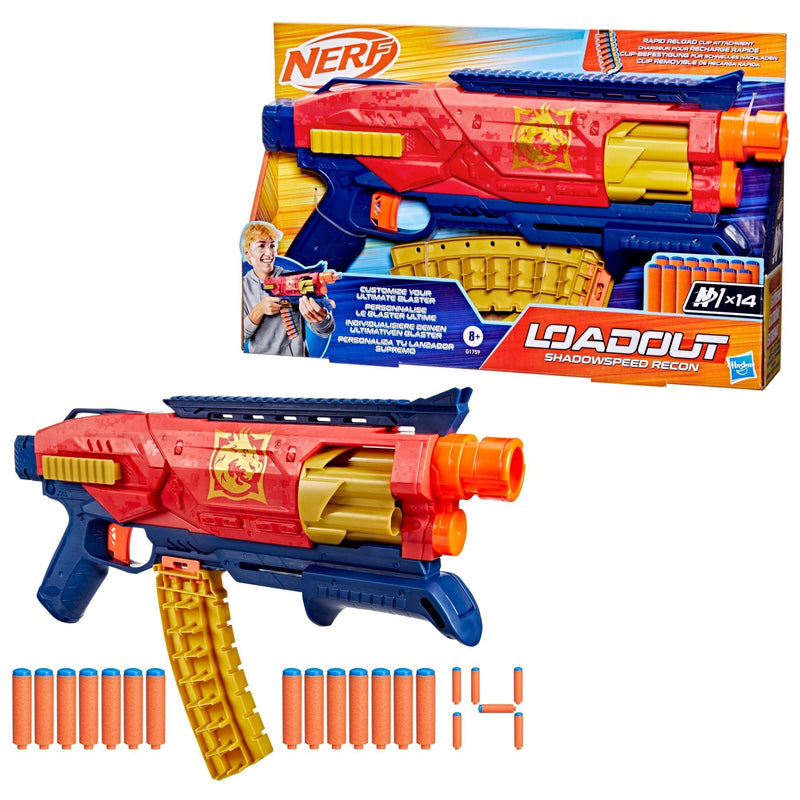 Loadout Shadowspeed Recon Dart Blaster with Dart Storage Attachment and 14 N1 Darts F0169