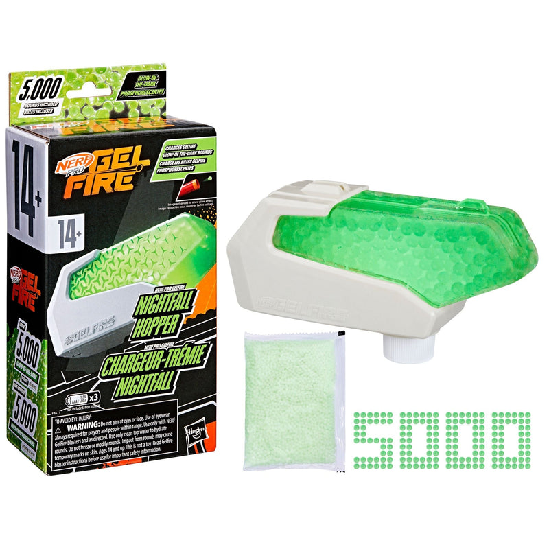 Pro Gelfire Glow In The Dark Nightfall Hopper with 5000 Gelfire Rounds Z7358