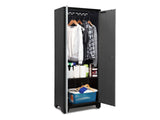 Bold Series 24-Gauge Steel RTA Storage Locker with 3 Shelves, Black/Grey, 30-in