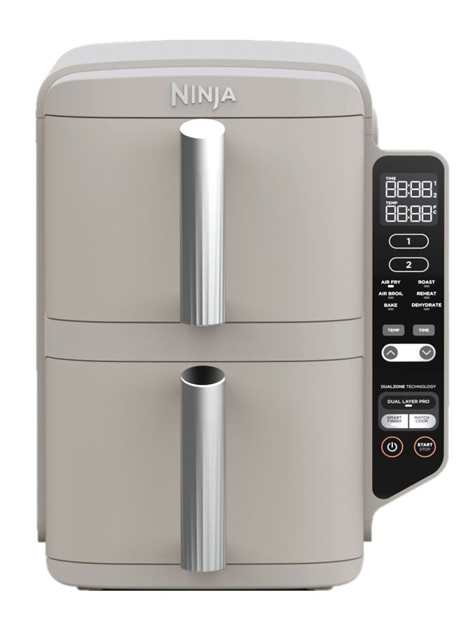 Dual Stacked Space-Saving Air Fryer, Sandstone M3013