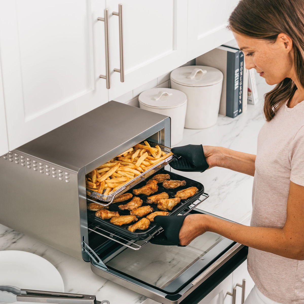 XL Pro Digital Convection Air Fryer Toaster Oven, with 10 Functions, Stainless Steel