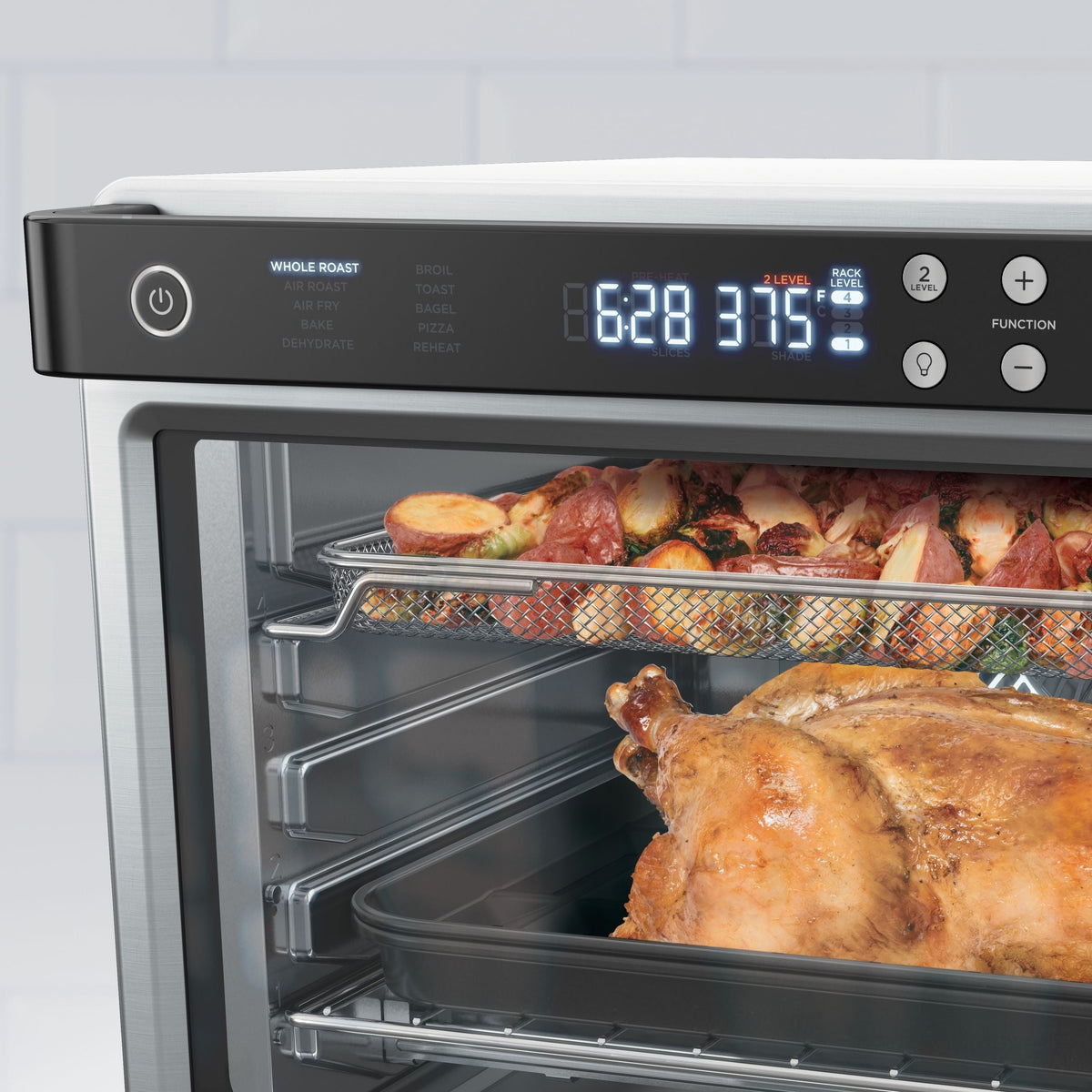 XL Pro Digital Convection Air Fryer Toaster Oven, with 10 Functions, Stainless Steel