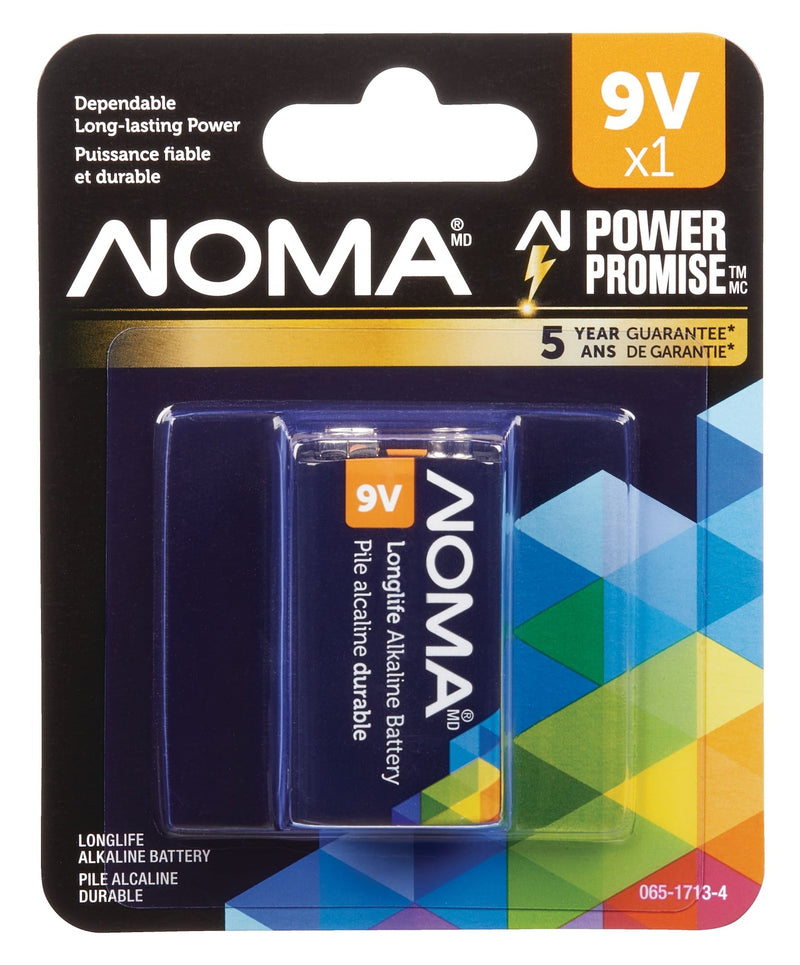 1-pk 9V / 9 Volt Alkaline Battery, Long Lasting, All Purpose U2255