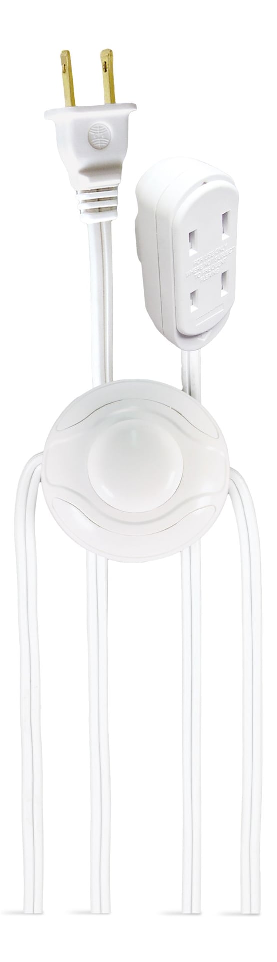 14-ft 7-in 16/2 Indoor Extension Cord, ON/OFF Foot Switch, White I4837