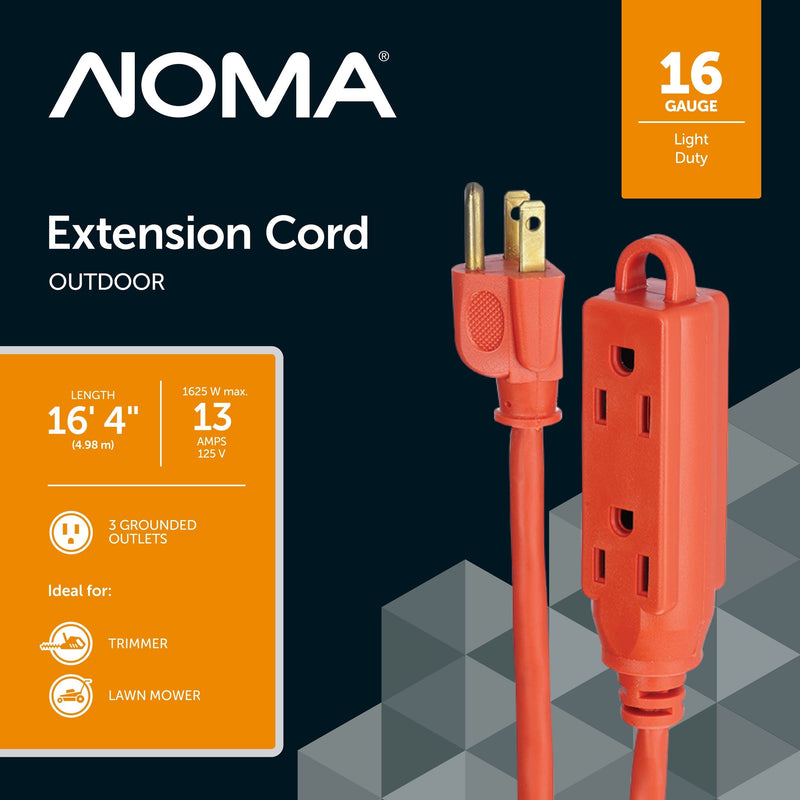 16-ft 5-in 16/3 Outdoor Extension Cord with 3 Grounded Outlets H6148