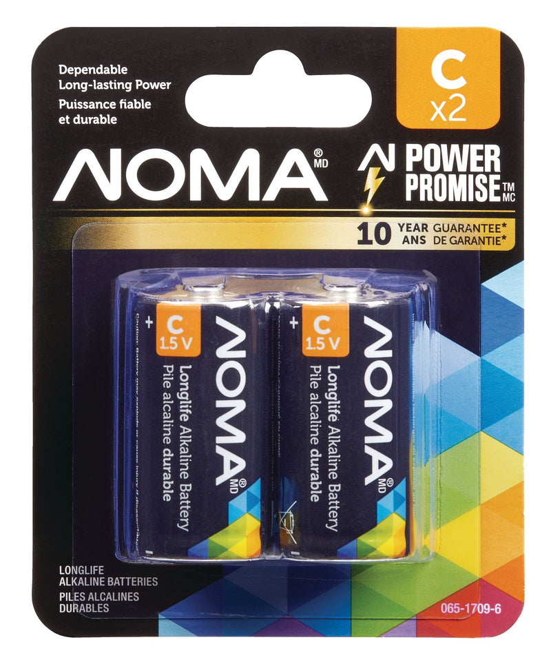 2-pk C Alkaline Batteries, Long Lasting I7869