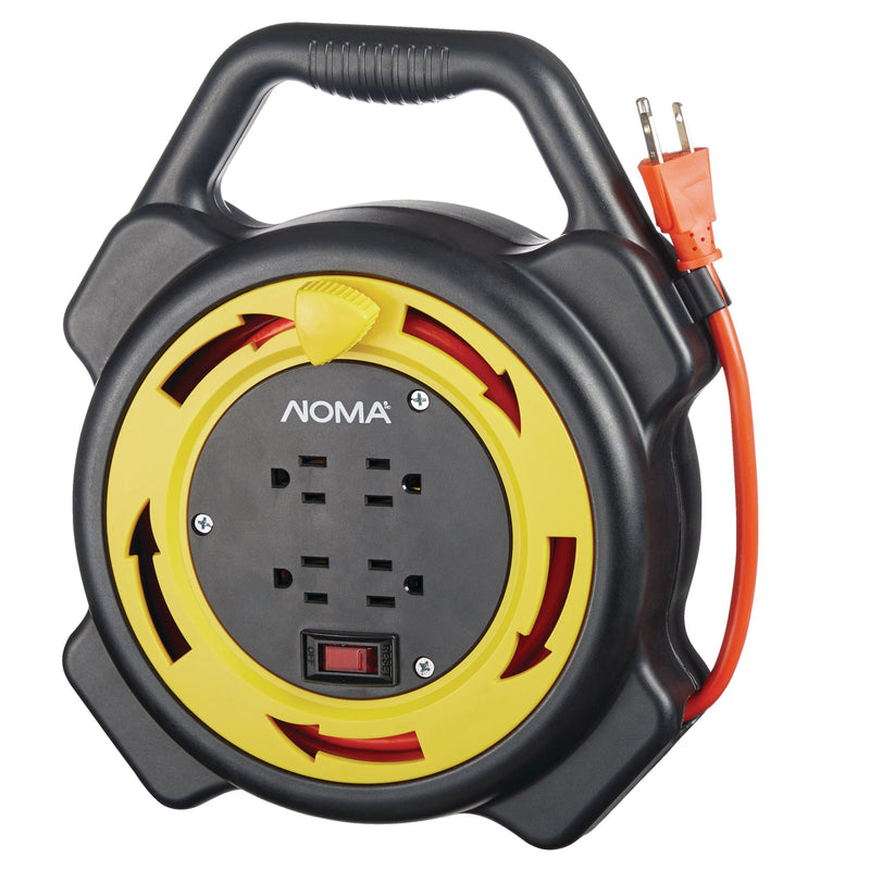 25-ft 16/3 Extension Cord with Storage Reel, 4 Grounded Outlets and Circuit Breaker A3499