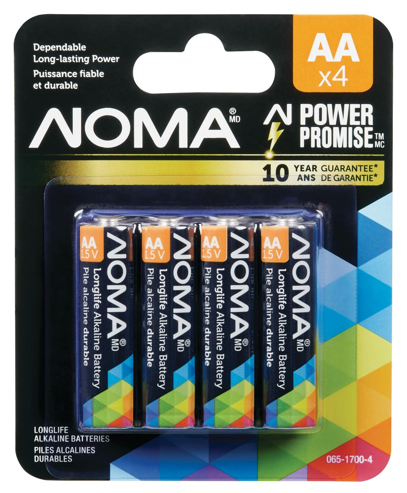 4-pk AA Alkaline Batteries, Long Lasting, All Purpose U6821