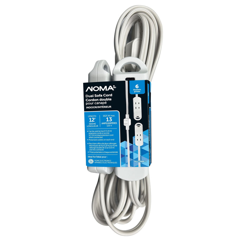 6-ft 13A 6-Outlet/1-USB-C White Indoor Twin Extension Cord H4655