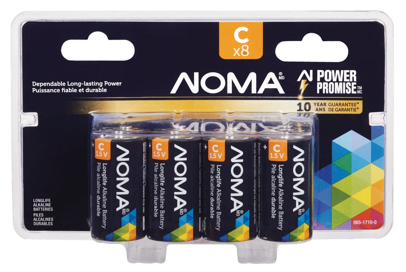 8-pk C Alkaline Batteries, Long Lasting F7406