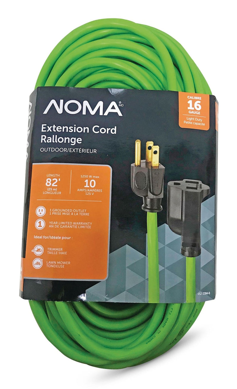 82-ft 16/3 Outdoor Extension Cord with Grounded Outlet, Lime Green Z1108