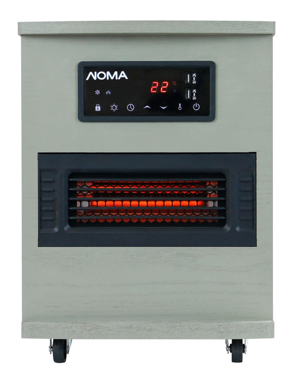 Ashwood Infrared Wood Cabinet Heater with Remote Control and Thermostat, Grey K7369